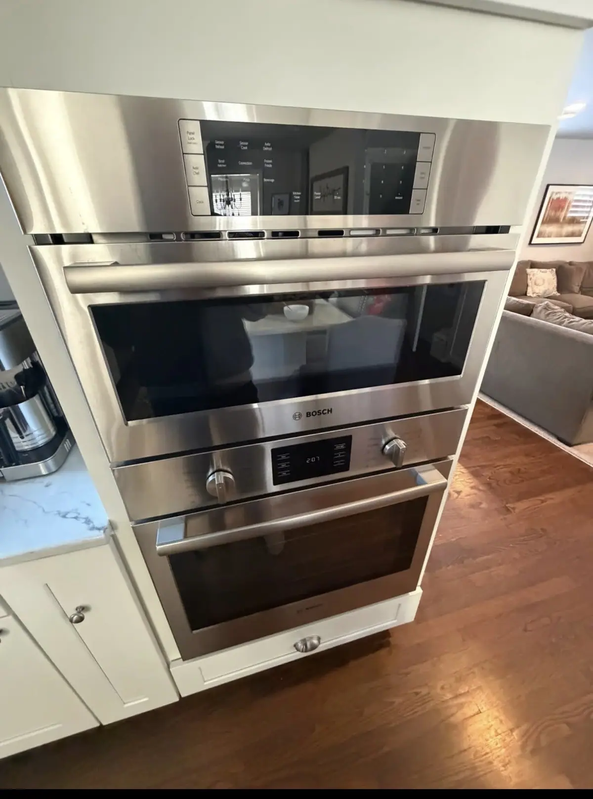 Bosch wall oven and speed oven combination